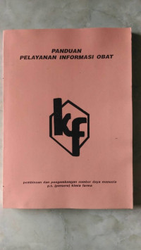 PANDUAN PELAYANAN INFORMASI OBAT 1988